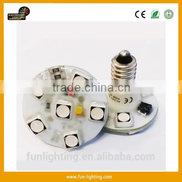disco hall 9 LEDs 28mm E10 RGB changing color sequence group RGB auto running 24vac rgb led amusement lights