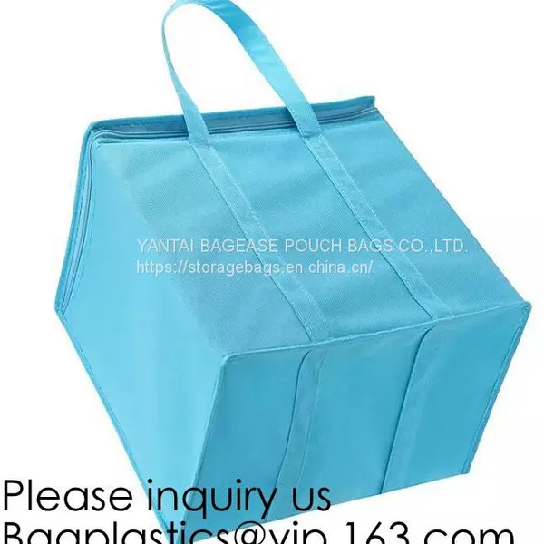 Reusable Grocery Shopping Box Zipper Top Nonwoven Aluminum Cooler Bag Thermal Bag Cool Insulated Bag Bagease Bagplastics photo-5