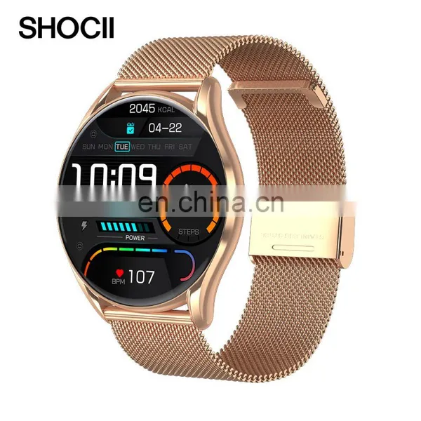 New Custom New 1.28 Inch TK33 Bracelets Heart Rate Blood Pressure Monitor Round ScreenSport Smart Watch photo-3