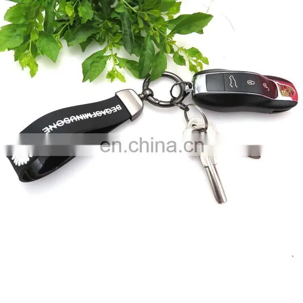 2021 Factory Wholesale Custom Logo Designer Genuine Leather Keychain for Cars photo-3
