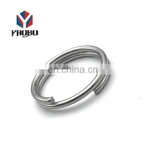 Quality Assuredc Size Metal Split Double Ring Keychain Logo Custom Ring For Bag photo-3