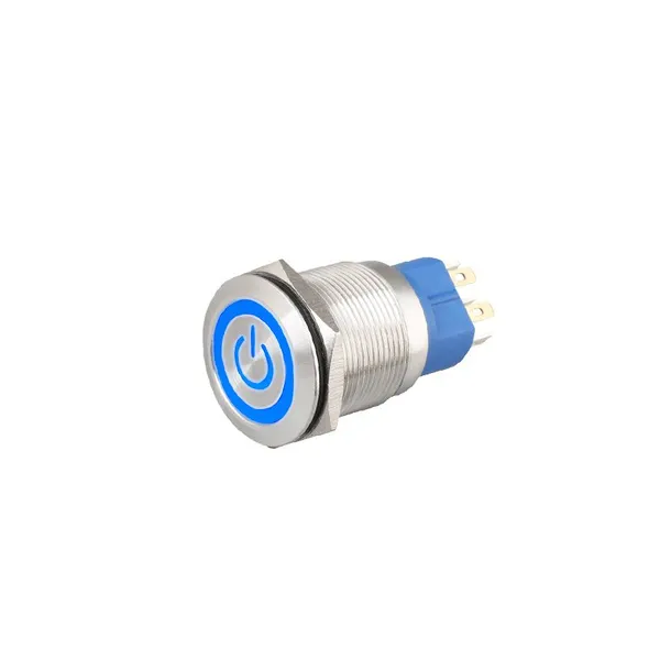 ip65 22 мм металлический светильник с LED на головной части и символикой