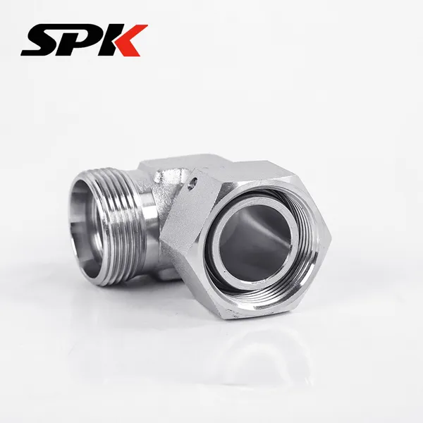 Hydraulic Fitting, H-Type Ferrule Transition Fitting, Male & Female Thread 90° Elbow (Model: 2D9), Stainless Steel photo-3