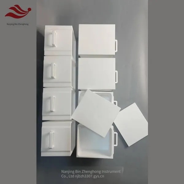 Ptfe Square Box With Handle for Chemical Storage and Containment, High Purity, Non-leaching photo-4