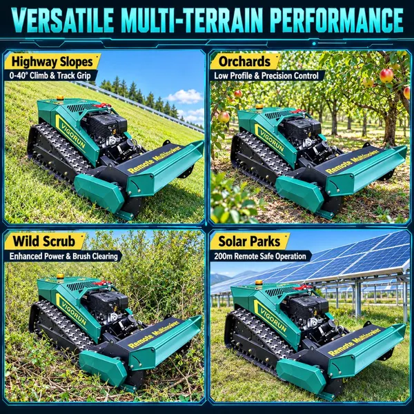 VIGORUN MTSK800 Scary Lawn Mower Working Degree 40° Euro 5/EPA CE 12 HP Ditch Flail Mower For National Parks photo-2