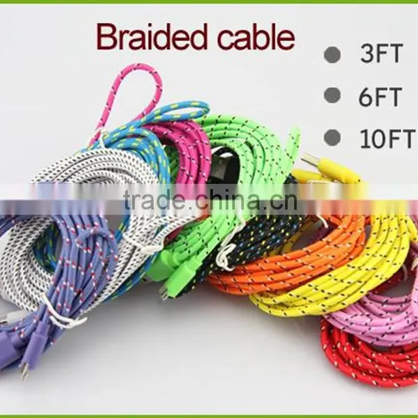 Braided Nylon Magnetic Charging 2.0 Micro USB Cable photo-3
