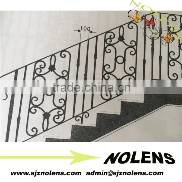 Handforged Wrought Iron Stair Railing/Simple Style Stair Handrail