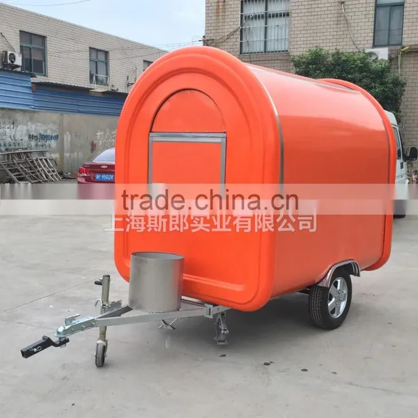 Orange 7.6*5.5ft Newest Food Trailer Food Cooking Van/Food Van Takeaway Trailer China's Outstanding Manufacturing Plant In Line photo-2