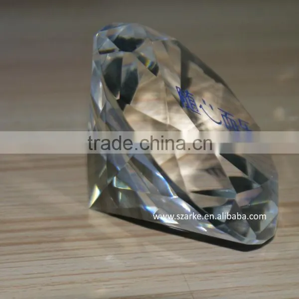 Wholesale Crystal Diamond Paper Weight With Printed Logo,acrylic Diamond Shape Paperweight,crystal Decoration photo-3