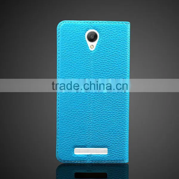 Simple Series Genuine Leather Case Flid Cover Case For Xiaomi Red Mi Note 2 Flid CASE With Six Colors MT-4375 photo-3