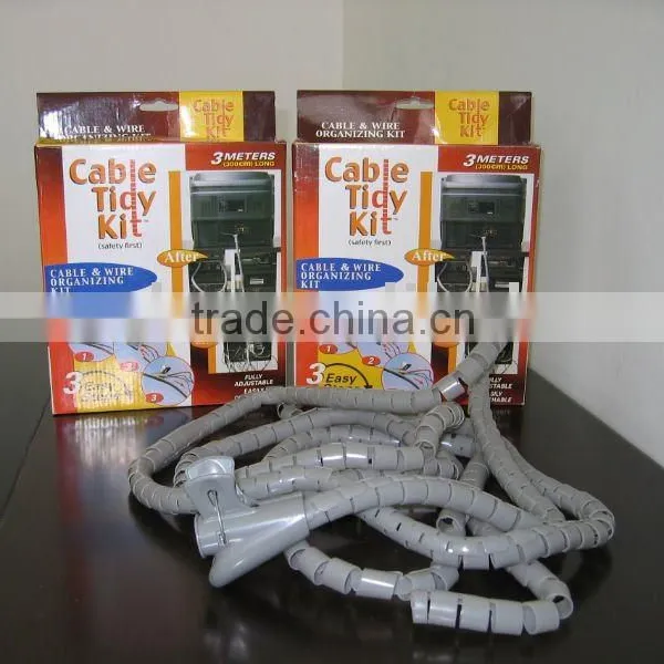 Cable Tidy Kit Cord Organizer 2.5M soft pp material