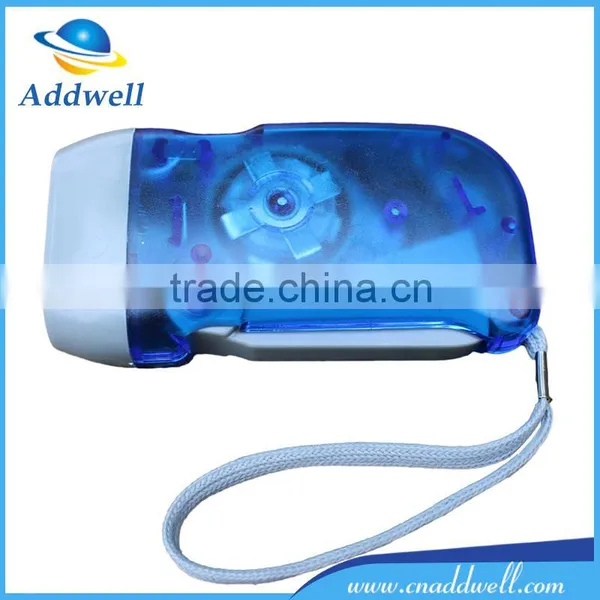 Emergency Rechargeable Mini LED Hand Crank Dynamo Flashlight