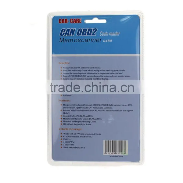 U480 OBD2 CAN BUS & Engine Code Reader Memoscan U480 Code Reader U480 OBD2 OBDII Car or Truck AUTO Diagnostic Engine Scanner photo-5