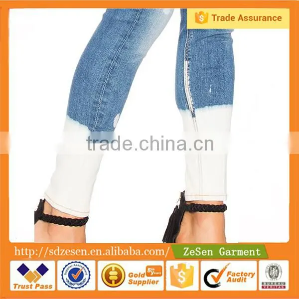 Zesen Garment New Model Dyed Skinny Jeans for Lady photo-6