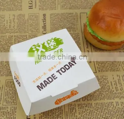 Eco-friendly Food Paper Box Disposable Hamburgers Box photo-4