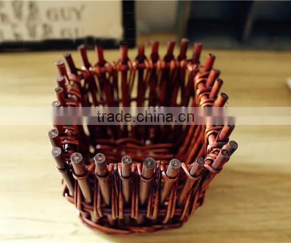 2016 New Wicker Vintage Vase Willow Vase Flower Vase Home Decoration Flower Vase photo-3