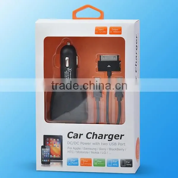 Phone Accessories Dual Usb Car Charger With Cables Manufacture in China photo-4