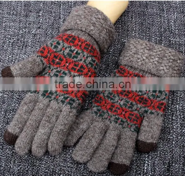 Hot Gift For Christmas 2015 Special Knitted Touch Screen Gloves For Men photo-3