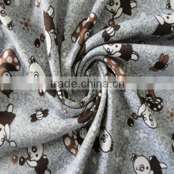 Cartoon design printed 4 way stretch spandex knitted fabric