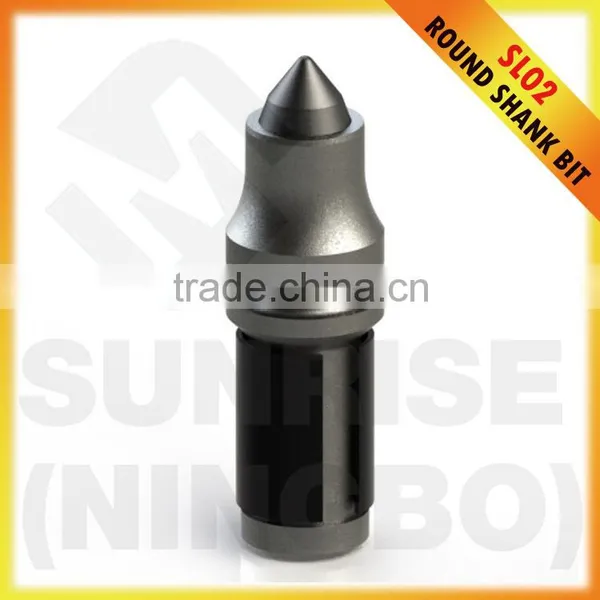 SL02 22mm Conical Pick Tools Tungsten Carbide Tip Trench Foundation Piling Rig Auger Drilling Bullet Bits