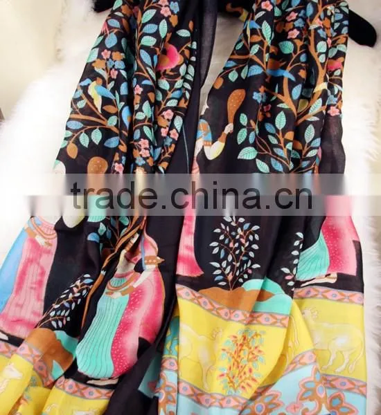 2015 New Design Pure Plain Pink Solid Color Lamb Wool Scarf With Fringe photo-2