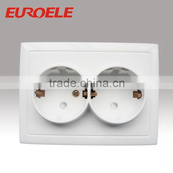 E-15 Europe Two Gang Schuko Socket