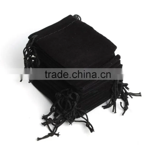 Samll Size12*17 cm Flannelette Bag Accessories Bag Black Flannelette Bag photo-2