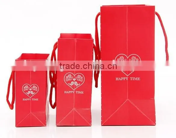 Happy Time Just for You Paper Bag Red Color photo-3