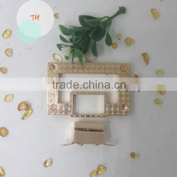 Wholesale Factory Price Fashion Big Rectangle Metal Bag Lock for Bag photo-3