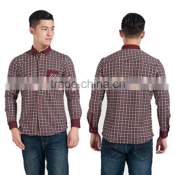 2015 Man Winter Warm Flannel Imprint Long Sleeve Shirt photo-5