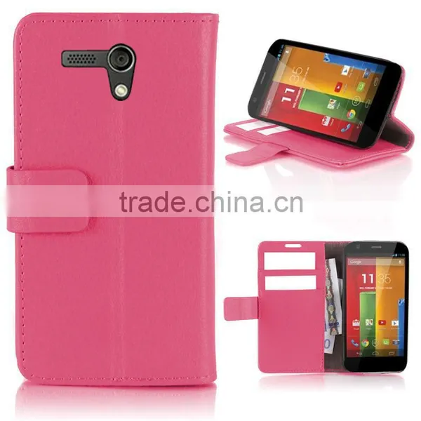For Moto G Blue Wallet Leather Case High Quality Factory's Price