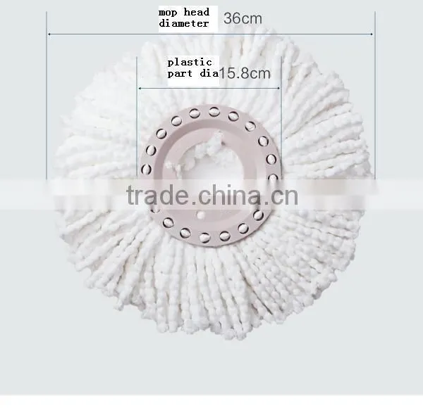 High Quality Floor Cleaning Spin Washable Microfiber Round Mop Heads photo-5