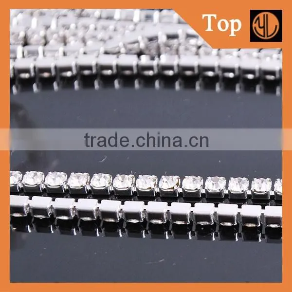 Strass Roll Chain Sliver Close Rhinestone Chain for Decoration photo-2