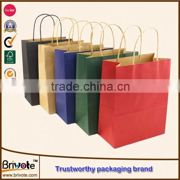 2016 Kraft Paper Bag With Clear Window Washable Kraft Paper Bag Kraft Paper Bag for Food photo-4