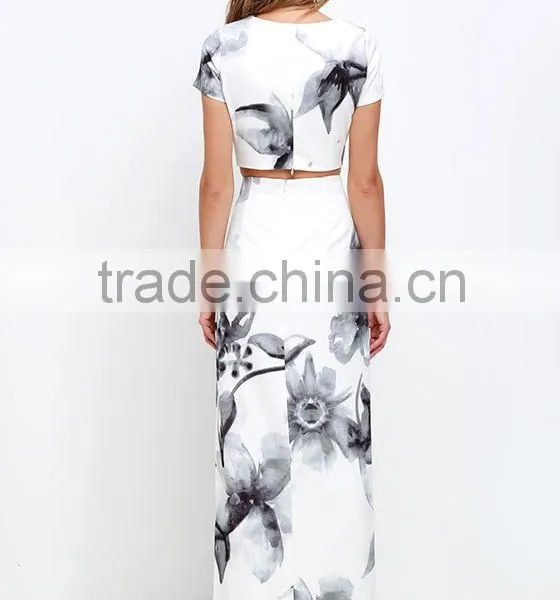 2016 Women Apparel New Printed Women Dress 2 Pieces Apparel With Custom Prints Quality Choice photo-3