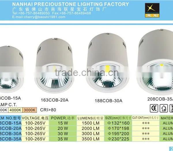 Factory Price Shop Gallery 220v Surface Mounted Round Downlight Led 30 50w photo-2
