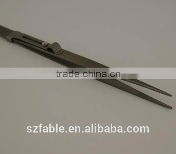 Gemstone and Diamond Tweezers With Lock and Groove photo-3