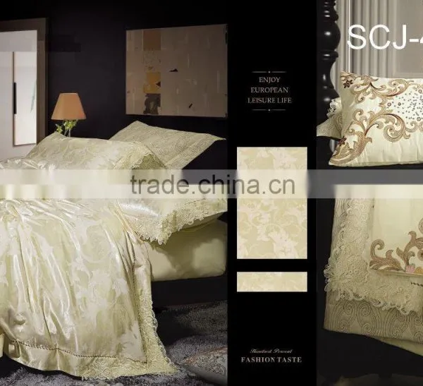 Hot Sell Lace Jacquard Embroidery Wedding Bedding Set