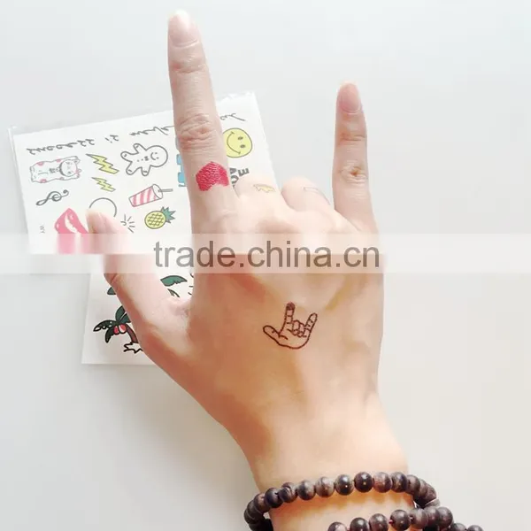 Custom Small Size Cute Cartoon Tattoo Waterproof Tattoo Sticker photo-2