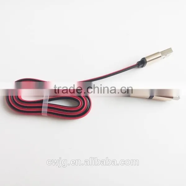New Arrival Micro Colorful Noodle Flat Data Sync USB Charging Cable for Cell Phone Supplier's Choice photo-3