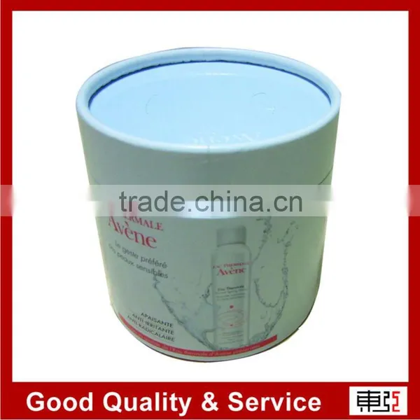 White Glossy Surface Paper Packing Box for Skin Care Product in Round Shape