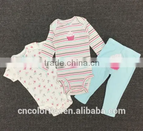 Spring and Autumn Baby Romper Suit With Cute Animal Pattern 3pcs Set Romper+pants photo-3