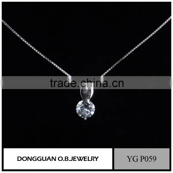 Fashion Wholesale Sterling Silver Heart Necklace/crystal Zircon Pendant Necklace photo-6