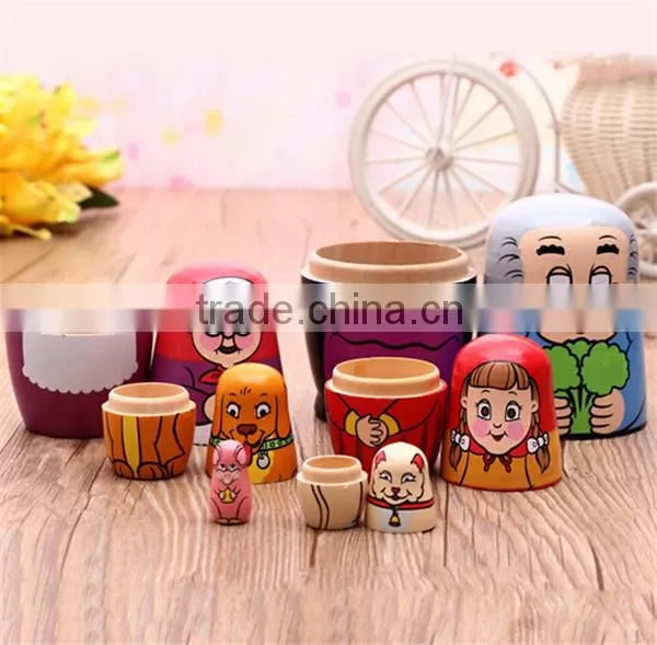 Home Decoration Wooden Nesting Doll photo-3