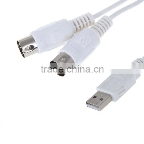 USB IN-OUT MIDI Interface Cable Cord Line Converter PC to Music Keyboard Adapter photo-3