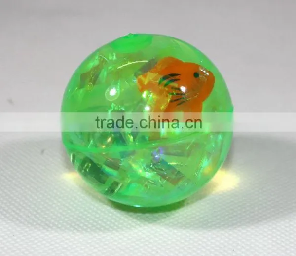 Factory Price 55mm Pvc Plastic Led Flashing Bouncy Water Ball Bouncing Toy Ball photo-3