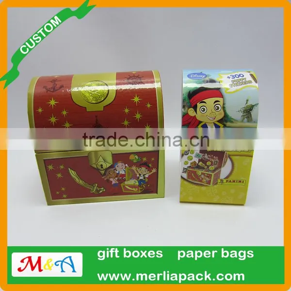 1 Kids Storage Trunk Store Cardboard Box Organize Your Little Trinkets Pirates Treasures Chest Boxes photo-3