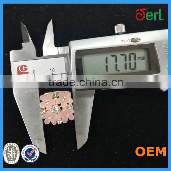 Alloy Flower Button Rhinestone Button photo-3
