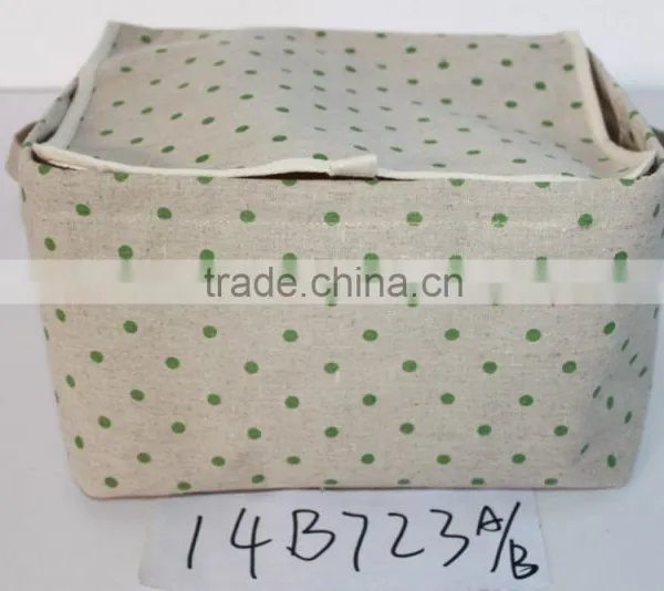 Rect Storage Fabric Bag With Lid