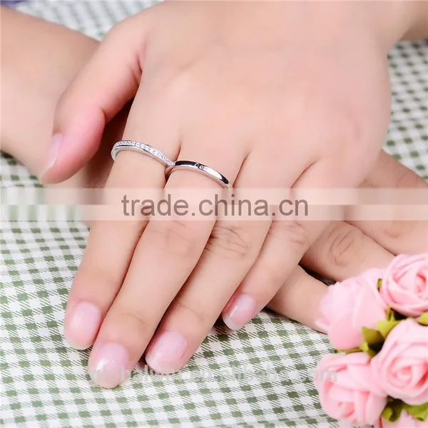 Bali Wedding Ring Crystal Diamonds Engraved Love Custom Wholesale Rings for Engagement Girls photo-6